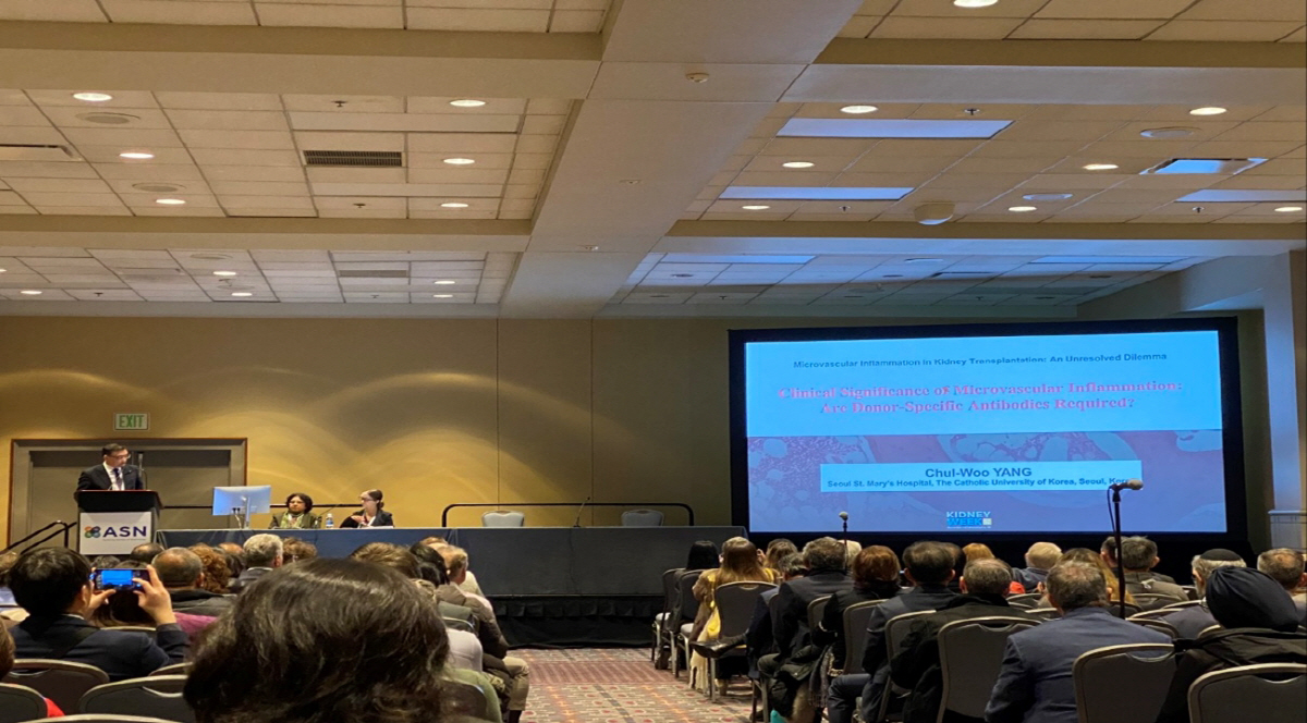 서울성모병원 양철우 교수, 미국신장학회서 '신장이식 항체 거부반응' 발표