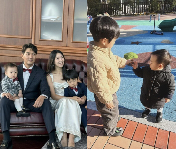 이필모♥서수연, 아들 둘의 브로맨스.."둘째 子 짧고 소중해" 훈훈한 형…