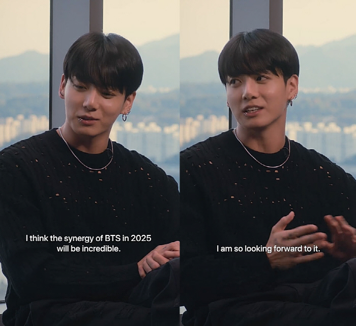정국 "2025년 완전체 BTS 기대돼...시너지 어마어마할 것" [종합…