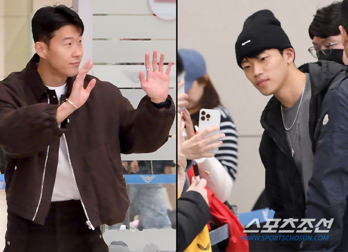 같은 비행기 탄 손흥민+황희찬, 시간차 두고 입국장 따로 나온 이유 [공…