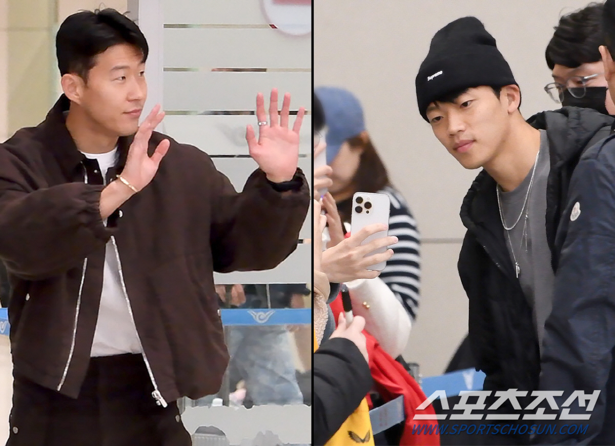 같은 비행기 탄 손흥민+황희찬, 시간차 두고 입국장 따로 나온 이유 [공…