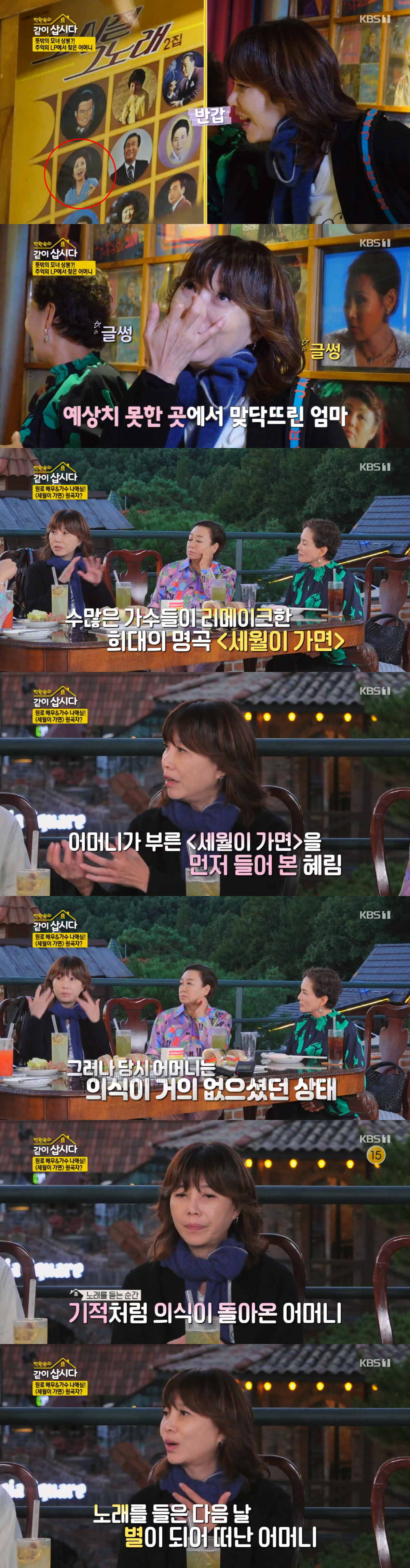 김혜림 눈물 “母 나애심 ‘세월이 가면’ 원곡 찾아내..임종 전 ‘고맙다…