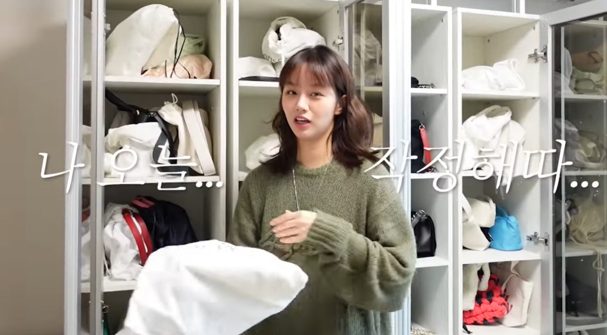 '류준열과 결별' 혜리, 이사 1년 만에 집공개..명품백 브랜드별로 보관…