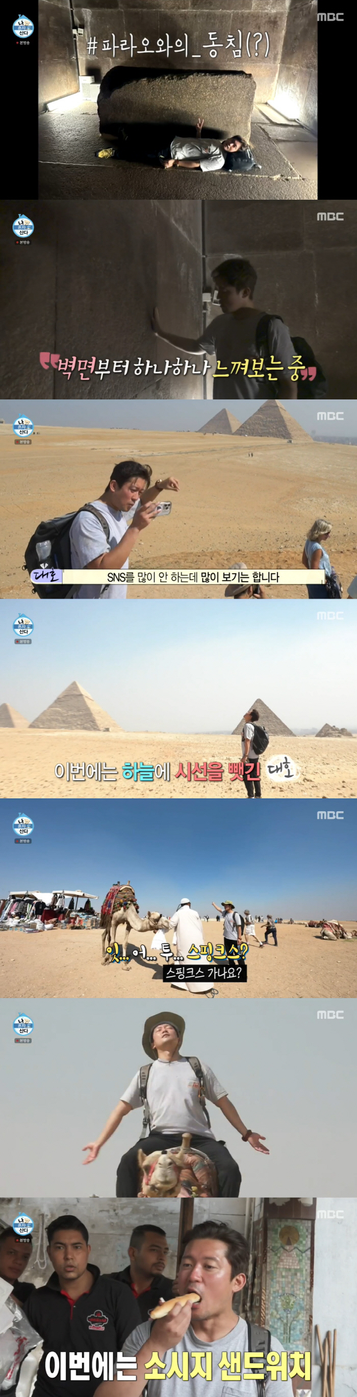 '나혼산' 김대호, 피라미드+스핑크스 실물 영접 "인간 존재 대단해" […