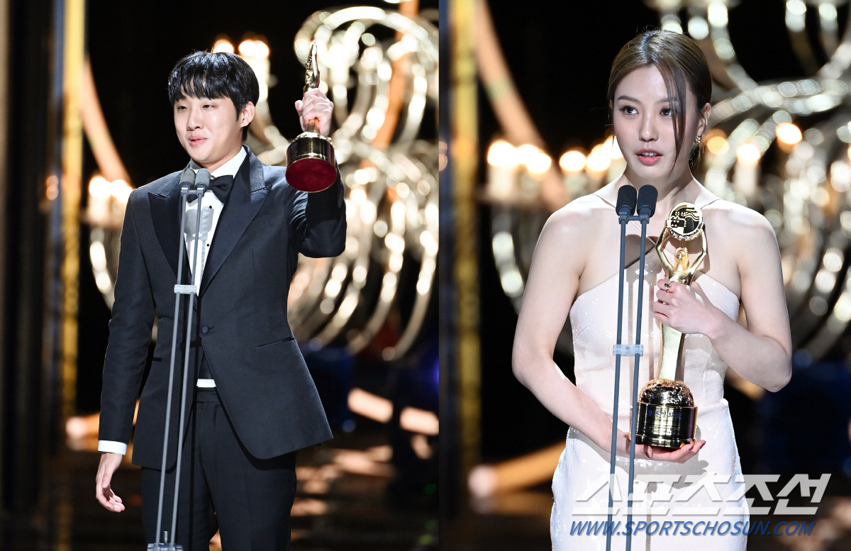 [44th청룡] 홍사빈-고민시, 남녀신인상 눈물 소감 "송중기-김혜수 선…