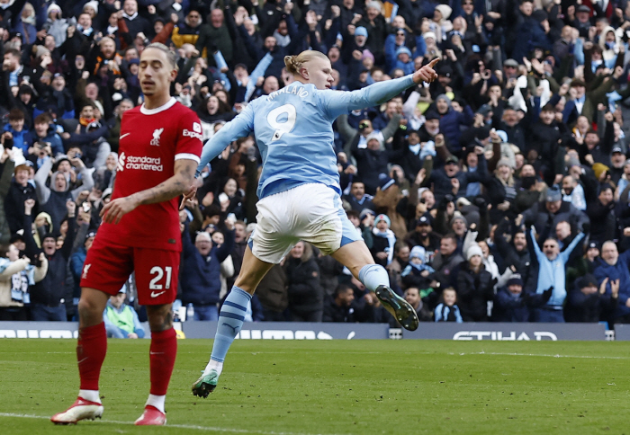 EPL 최단 경기 50호골 폭발! 홀란 맨시티 홈 연승 스톱, 아놀드 동…