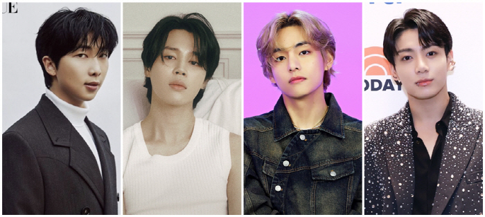 [공식] 빅히트 "BTS RM·지민·뷔·정국, 육군 현역입대…현장방문 자…