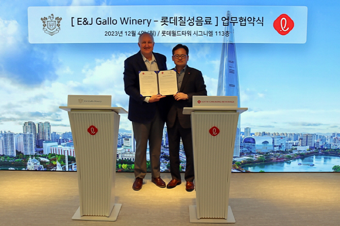 롯데칠성음료, E. & J. GALLO와 MOU체결