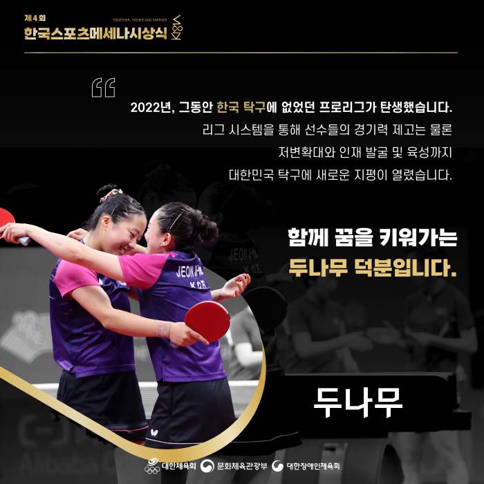 "韓스포츠의 오늘,함께 도전해주신 기업 덕분입니다" KB국민은행X오텍X허…
