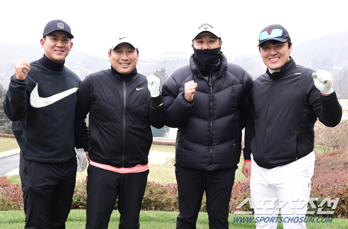 류중일 이승엽 김민호 김민재, 4년만에 열린 화합의 무대, 야구인골프대회…