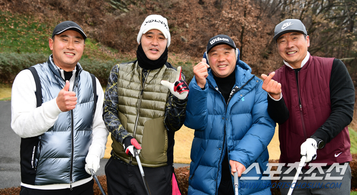류중일 이승엽 김민호 김민재, 4년만에 열린 화합의 무대, 야구인골프대회…
