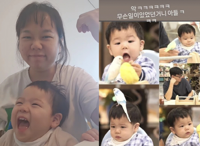 '제이쓴♥' 홍현희 "무슨 일이 있었던 거니 아들"..준범이 귀여움에 빵…