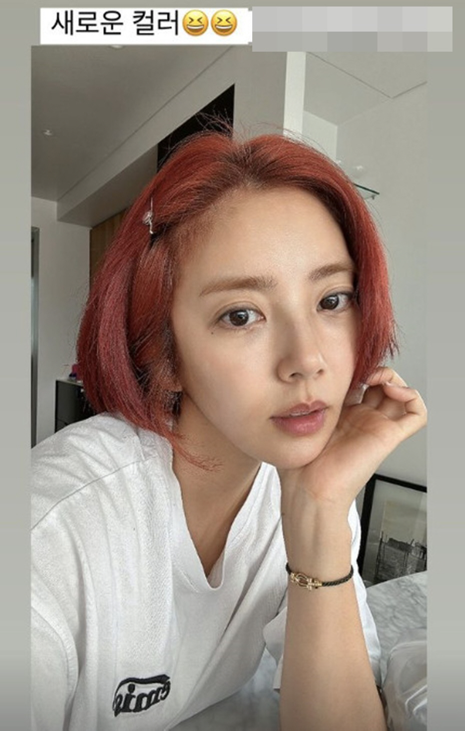 '이규혁♥' 손담비, 파격의 '빨간 머리'로 임신설 종결…연말맞이 대변신