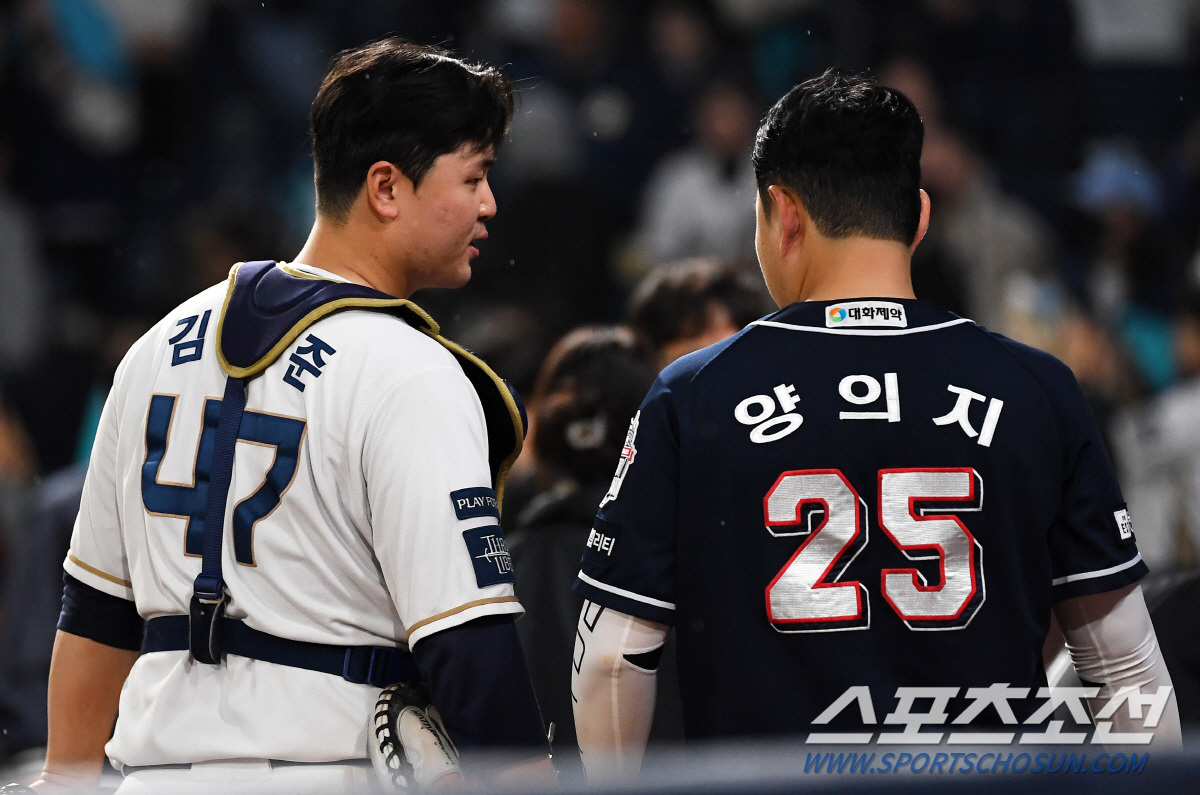 "제가 이겼죠. 밥 먹어야죠" 13년째 이어진 포수 '양강' 체제, 이색…