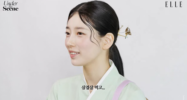 수지, 여신 한복화보의 반전 비하인드 "전날 삼겹살 먹고 푹 잤다" ('…