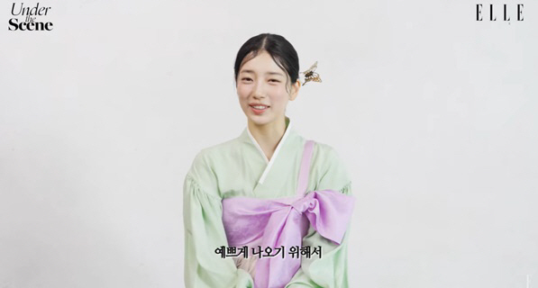 수지, 여신 한복화보의 반전 비하인드 "전날 삼겹살 먹고 푹 잤다" ('…