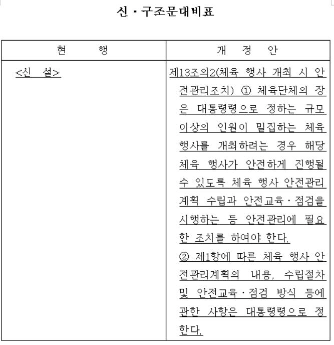 "스포츠안전 첫 법제화" 내년3월부터 체육행사 개최자에게 '스포츠안전 관…