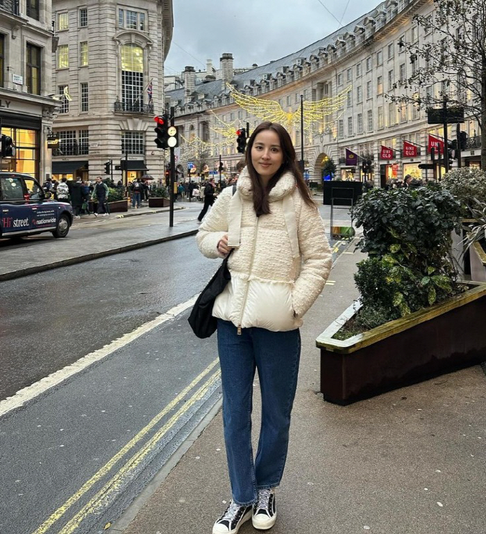 `기성용♥` 한혜진, 딸 시온 손흥민 팬심 고백 "삼촌이 맛있는거 사줘 좋겠다"