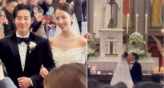 "영원을 약속"..김동욱♥SM 출신 스텔라 '결혼식 키스+소감'[SC이슈…