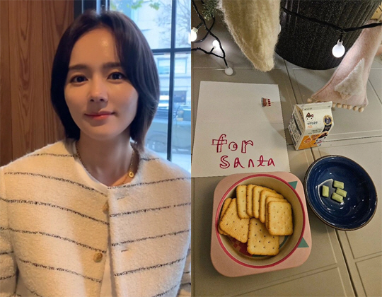 '연정훈♥' 한가인, 산타 간식 챙기는 자녀들에 '감동'.."동심 파괴 …