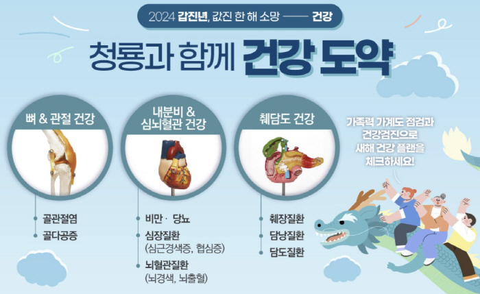 갑진년, 관절부터 심뇌혈관·췌담도 건강 챙기려면…