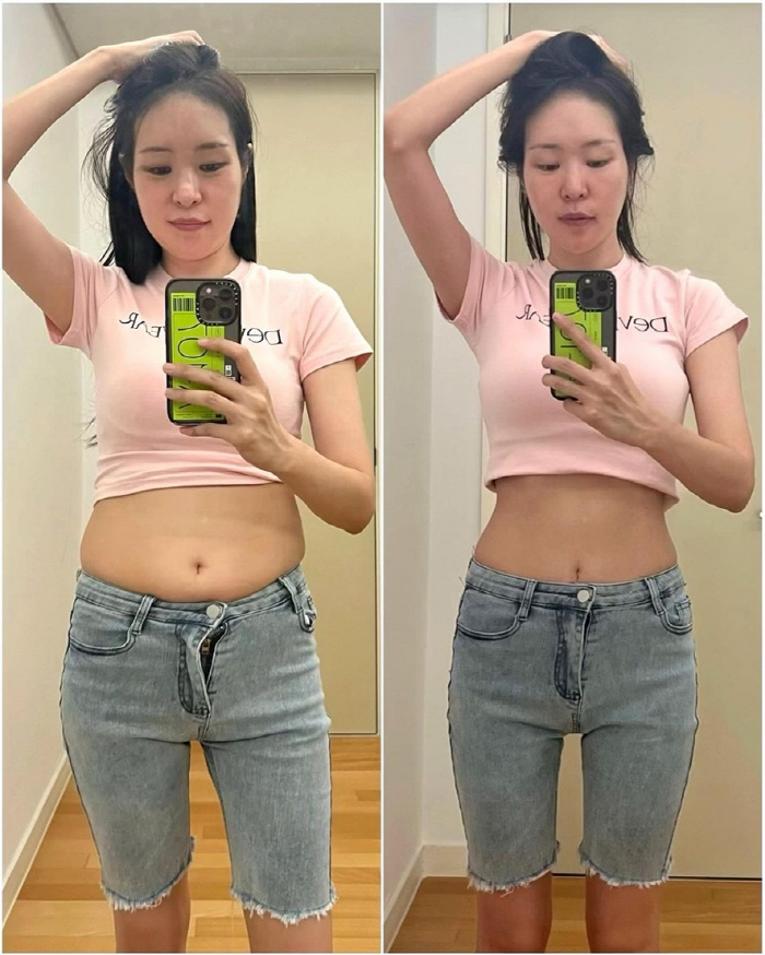 '김태현♥' 미자, 결혼 후 찐 살 8kg 다 뺐지만 "화면에 보이는 얼…