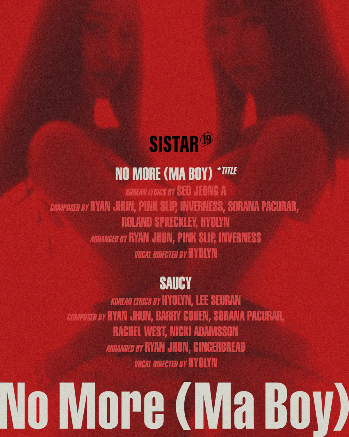 '11년만 컴백' 씨스타19, 타이틀곡은 'NO MORE (MA BOY)…