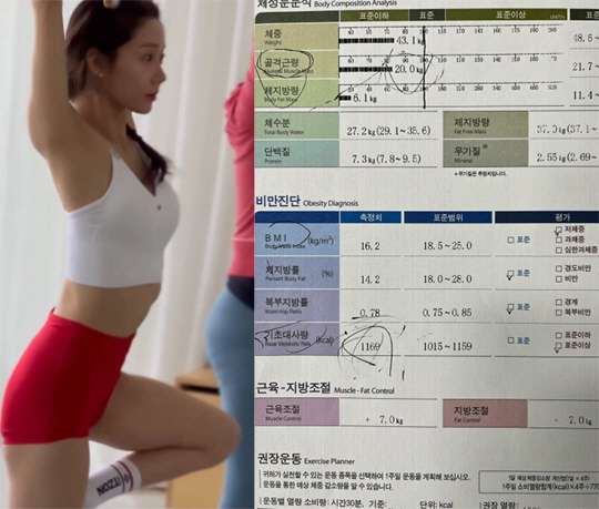 '싱글맘' 한그루, 18kg 감량했다더니..인바디 결과 '깜짝'