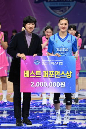여자농구 베스트 퍼포먼스상 김정은 