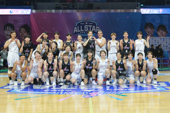 WKBL 올스타 역사상 첫 한-일 라이징 스타 친선전. 일본 44대35 승리.