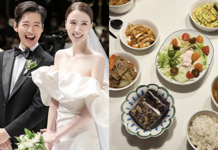 남궁민♥진아름, 살짝 공개한 신혼 일상..두 사람만의 '행복한 신혼 밥상…