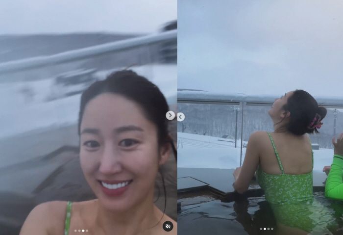 "육탈後 힐링 가득"..전혜빈, 日여행서 늘씬한 수영복 자태 '눈길'