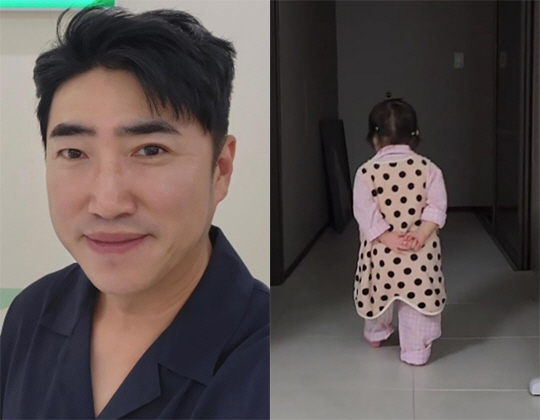 '6세 연하♥' 장동민, 뒷짐 지고 걷는 딸에 "걷는 게 늦어지는 거 같…