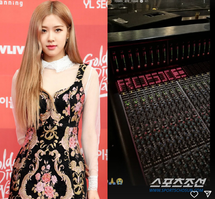 'YG 떠난' 블랙핑크 로제, 솔로앨범 준비중?…녹음실 사진 공개