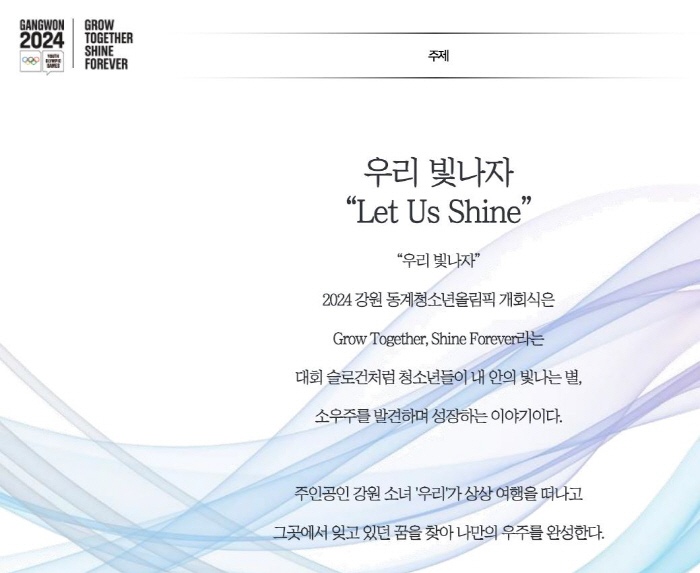 "우리 모두는 빛나는 소우주X세계최초의 디지털 성화" 강원2024 개회식…