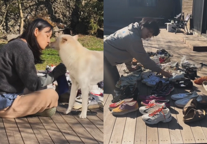 이효리♥이상순, 제주 집에서 신년맞이 정리.."결혼식 때 신은 건 소중해…