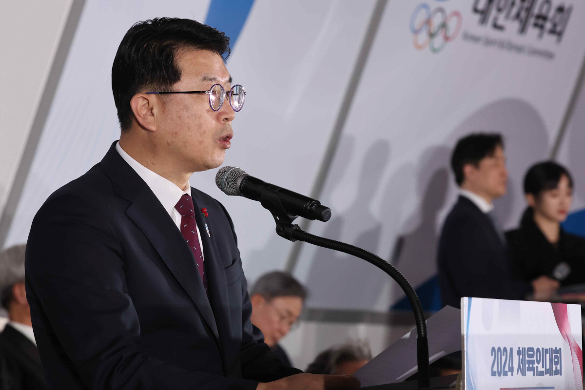 대한체육회 1만3000명 체육인대회,바흐 IOC위원장앞에서 장상윤 수석에…