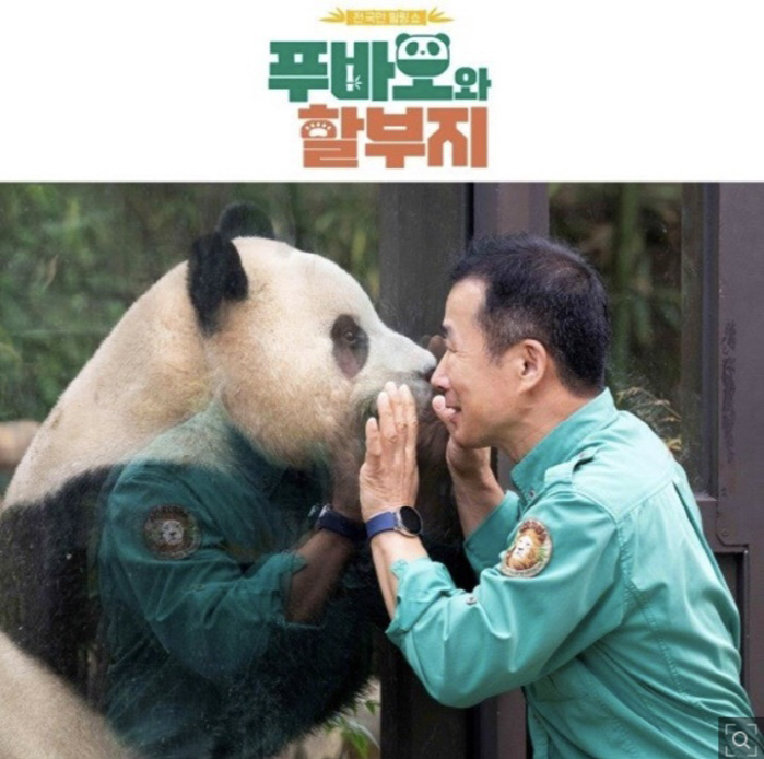 "작별 앞두고" 전현무, '푸바오와 할부지' 팬아트 공개..역시 ★들의 …