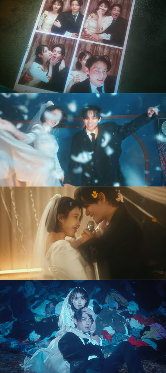 "비주얼 美쳤다"…아이유·뷔, 폐허된 도시에서 결국 'Love wins …