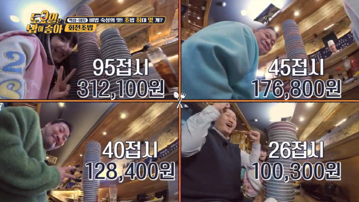 네 명이 206접시? 회전초밥집 레일 마비…양고기 20인분 더 먹었다('…
