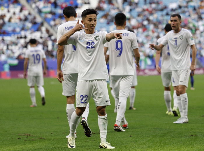 '파이줄라에프 결승골' 우즈벡, 태국 2-1로 꺾고 8강행 '카타르와 맞…