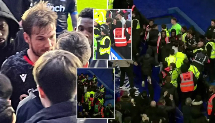 '팬들 향해 욕설'→'경기 후 충돌까지' EPL 수비수, 상대팀 대신 팬…