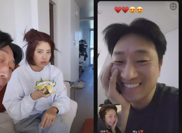손담비♥이규혁, 잠시만 떨어져도 영상통화..불화설 절대 없을 애정행각