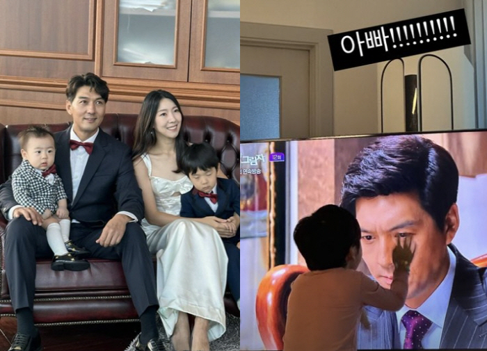 이필모♥서수연 子, "아빠!!" TV 나온 아빠 바로 알아보는 아들..손…