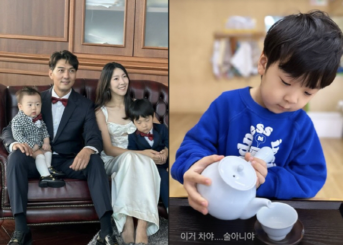 '서수연♥' 이필모 子 담호, 커갈수록 엄마보단 아빠 얼굴이 "이거 술 …