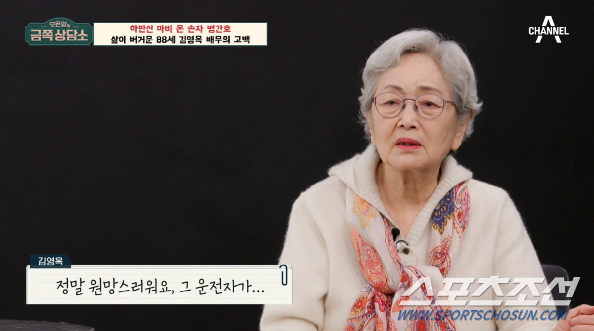 '88세' 김영옥, 8년째 음주운전 사고 손자 간병 '최초 고백'…"우리…
