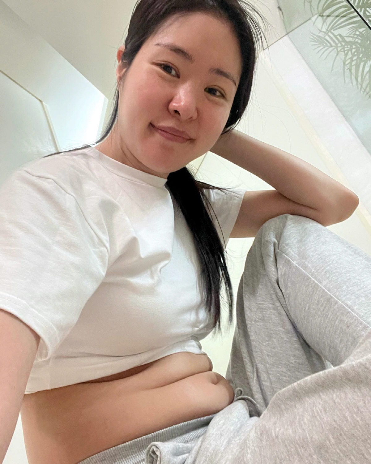 '김태현♥' 미자, 적나라한 뱃살..역대 최고 몸무게 공개 "15년 만에…