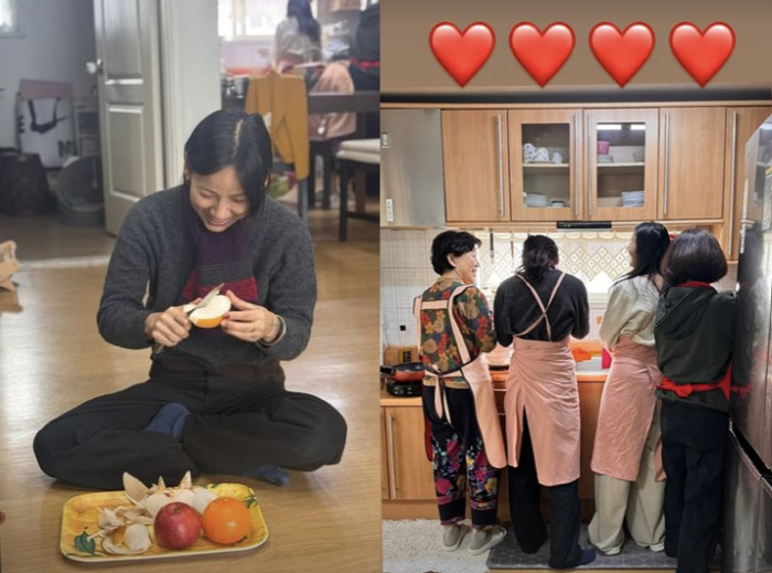 이효리, 방송에선 '파격 한복' vs 명절 때는 '작업복'…앞치마도 거대