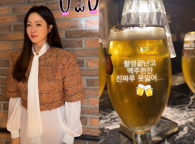 김희선, '연예계 대표 주당'의 마무리는 역시 "촬영 끝나고 맥주 한 잔…