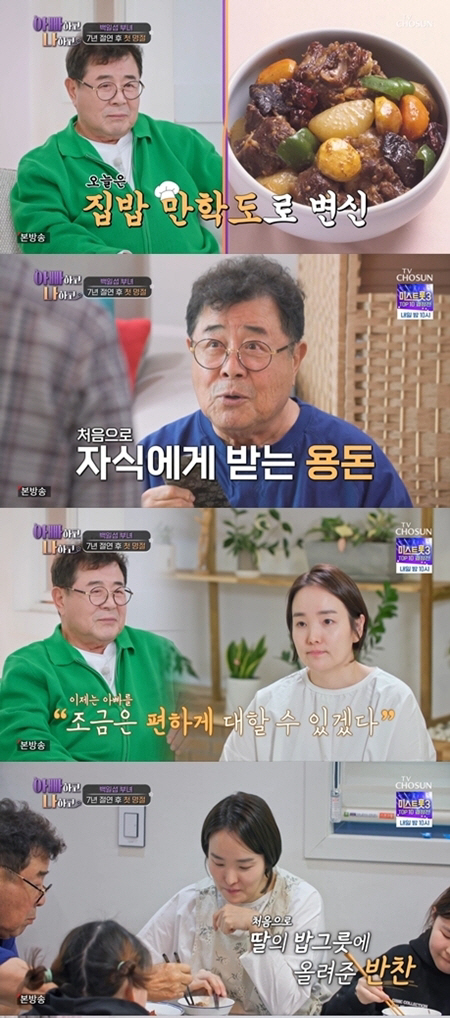 [종합] 백일섭, '7년 절연' 딸에게 받은 용돈…"이건 안쓰고 넣어둬야…